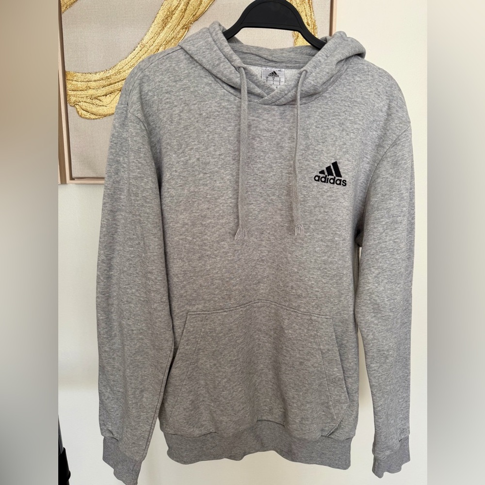 Adidas Men's Heather Gray Hoodie
